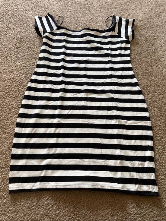 Express Dresses & Skirts - Express Black and White Striped Mini Dress